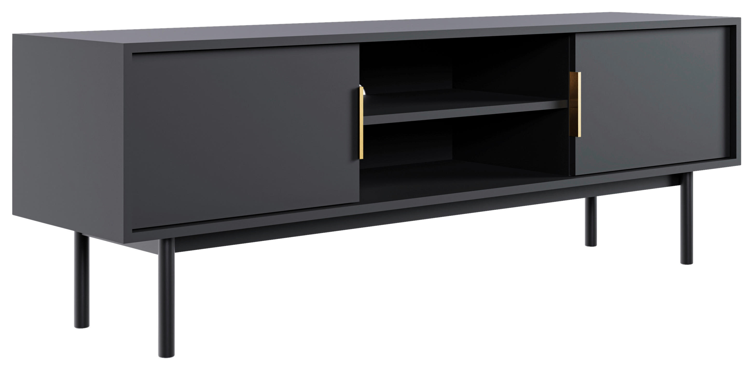 TV-Lowboard VIVA schwarz B/H/T: ca. 154x53,5x39 cm VIVA - schwarz (154,00/53,50/39,00cm) - WIPMEB