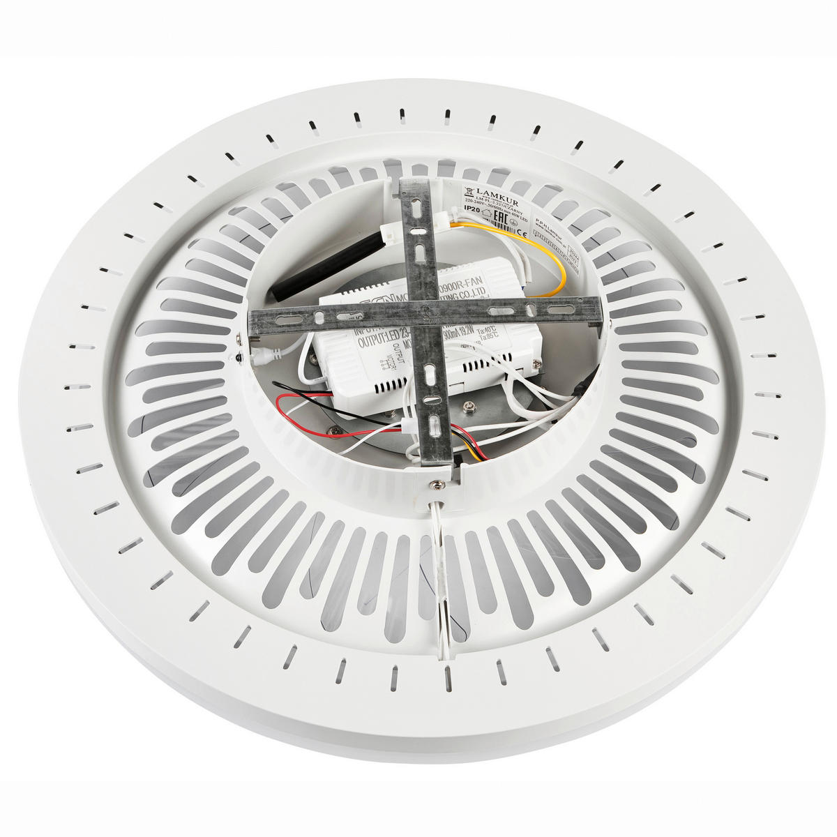 Lamkur LED-Deckenventilator FALCO 49908 schwarz weiß H/L: ca. 17x50 cm max. 40 W Falco - weiß/schwarz (50,00cm) - Lamkur