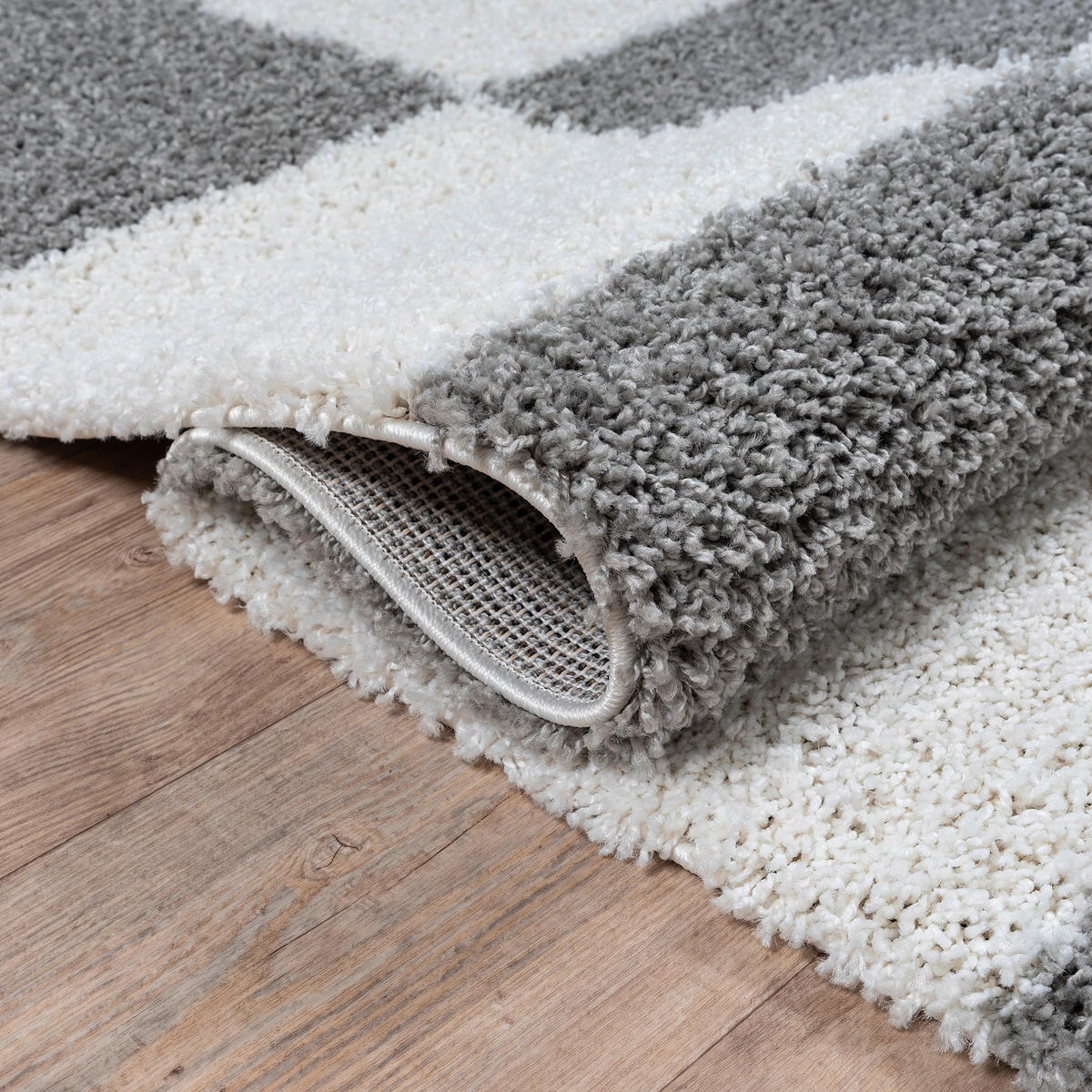 Sanat Hochflorteppich MILANO hellgrau B/L: ca. 60x110 cm MILANO - hellgrau (60,00/110,00cm) - Sanat