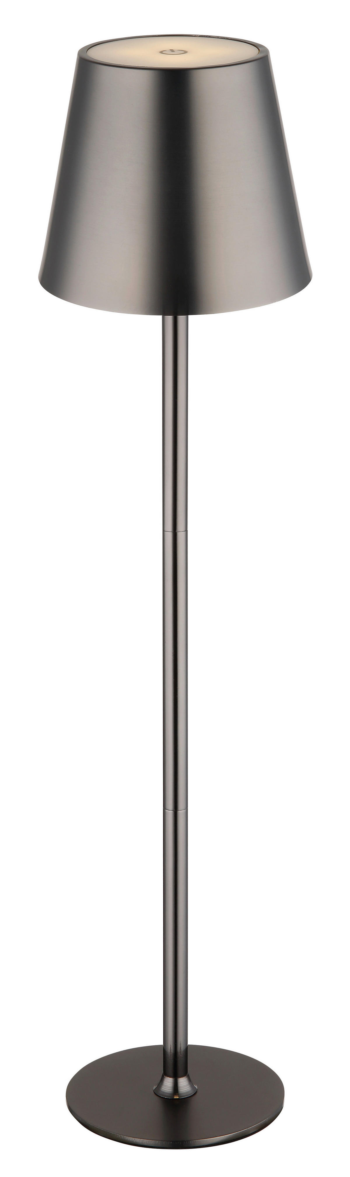 GLOBO LED-Tischleuchte VANNIE 58438GM Opal Chrom schwarz Kunststoff Metall H/D: ca. 47x11,2 cm 1 Brennstellen VANNIE - schwarz/Opal (11,20/47,00cm) - GLOBO