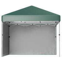 Outsunny Pavillon grün Polyester B/H/L: ca. 297x288x297 cm Pavillon - grün (297,00/297,00/288,00cm) - Outsunny