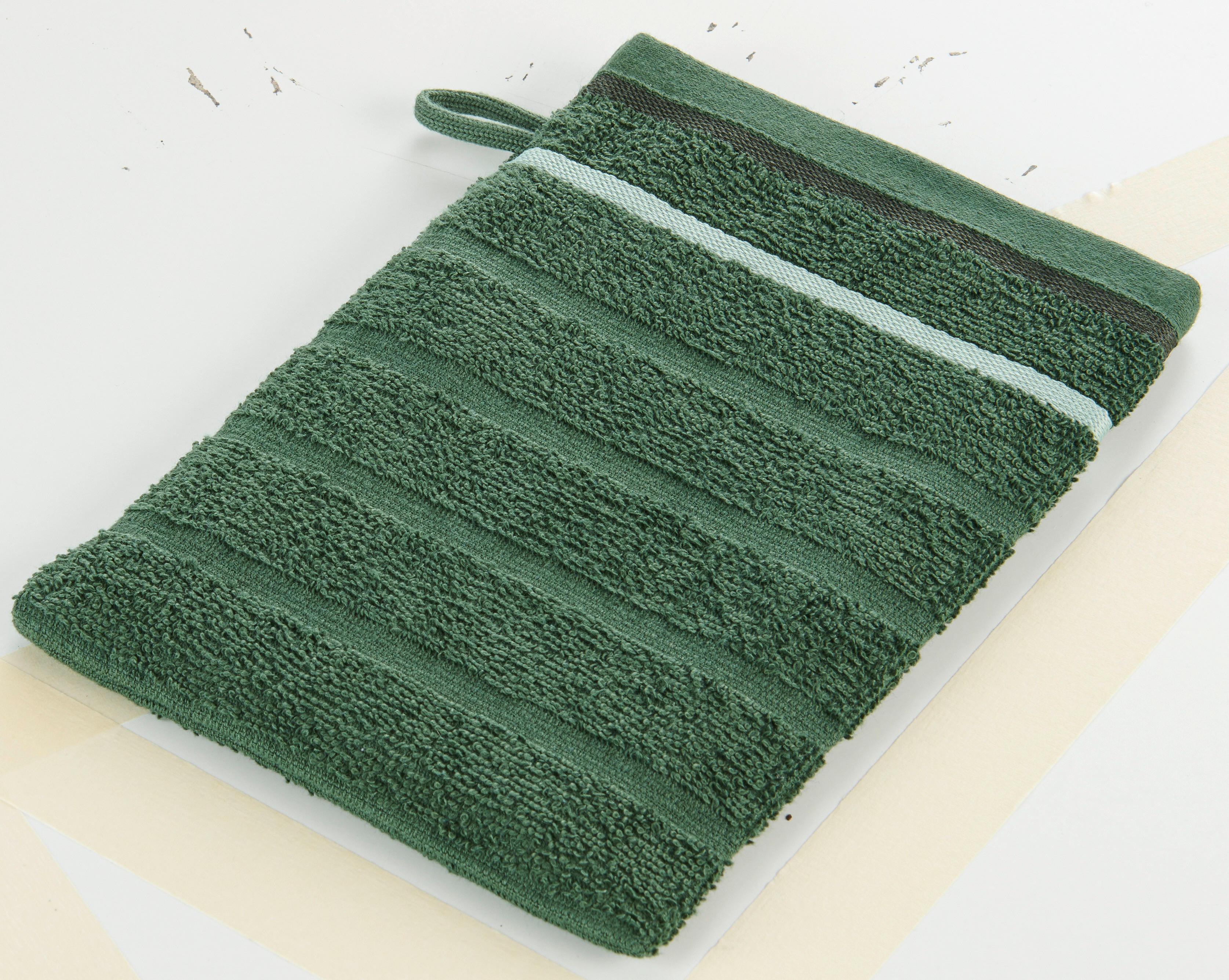 Waschhandschuh Marta Marta - dunkelgrün (16,00/22,00cm) - oh cosy