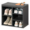Kesper Schuhregal grau Spanplatte B/H/L: ca. 29,5x48x51,5 cm Schuhregal_mit_Sitzkissen - grau (51,50/29,50/48,00cm) - Kesper