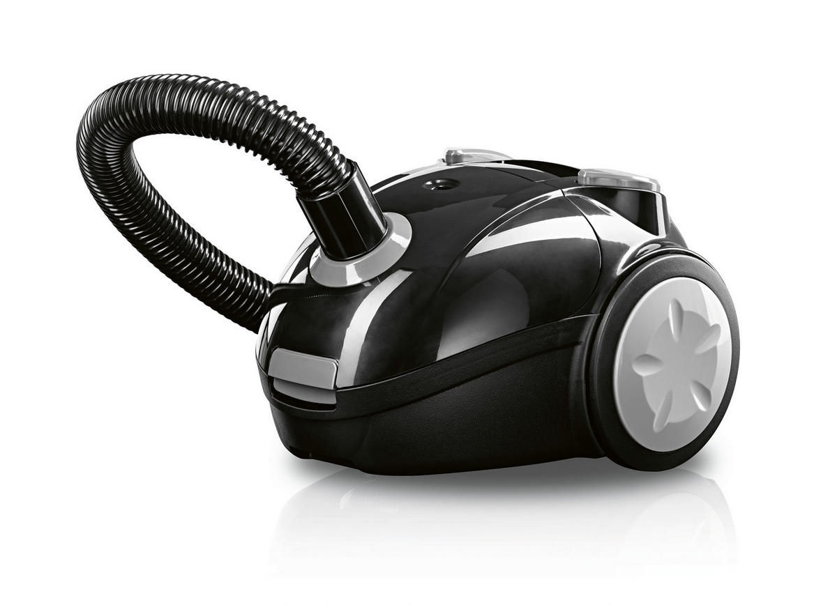 CLEANmaxx Beutelstaubsauger schwarz grau B/H/L: ca. 28x28,5x40 cm Beutelstaubsauger_9tlg. - schwarz/grau (40,00/28,00/28,50cm) - CLEANmaxx