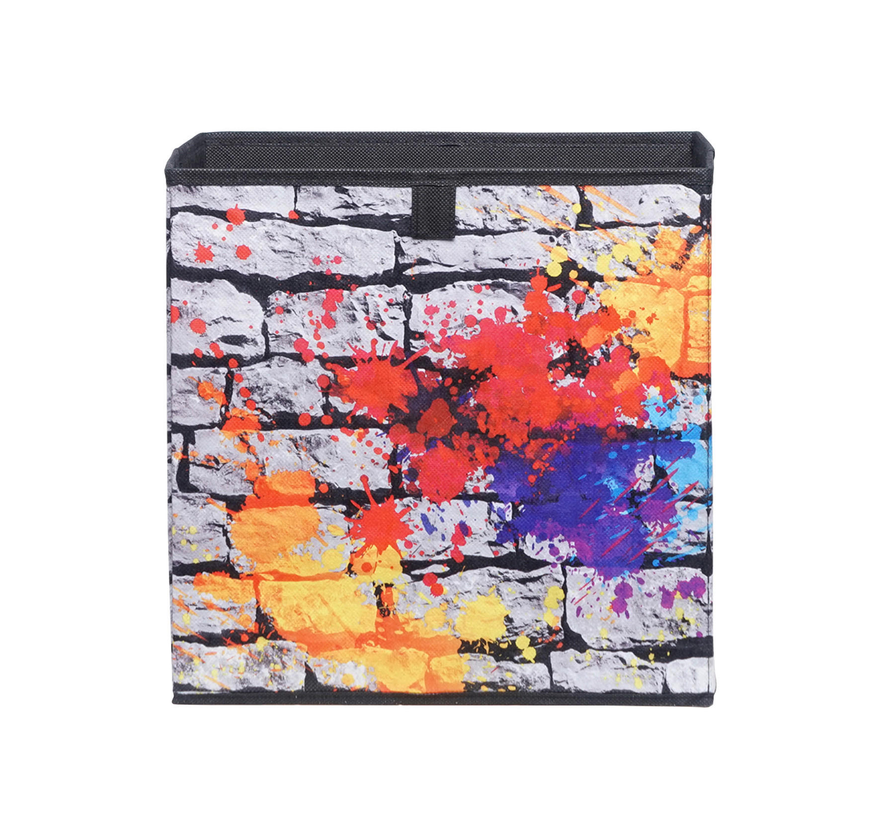 Motivbox Graffiti anthrazit grau B/H/T: ca. 32x32x32 cm Graffiti - anthrazit/grau (32,00/32,00/32,00cm)