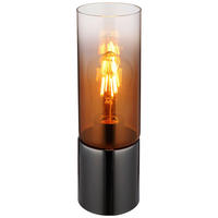 GLOBO Tischleuchte Kupfer Chrom Glas Metall H/D: ca. 30x9 cm E27 1 Brennstellen ANNIKA - Chrom/Kupfer (9,00/30,00cm) - GLOBO