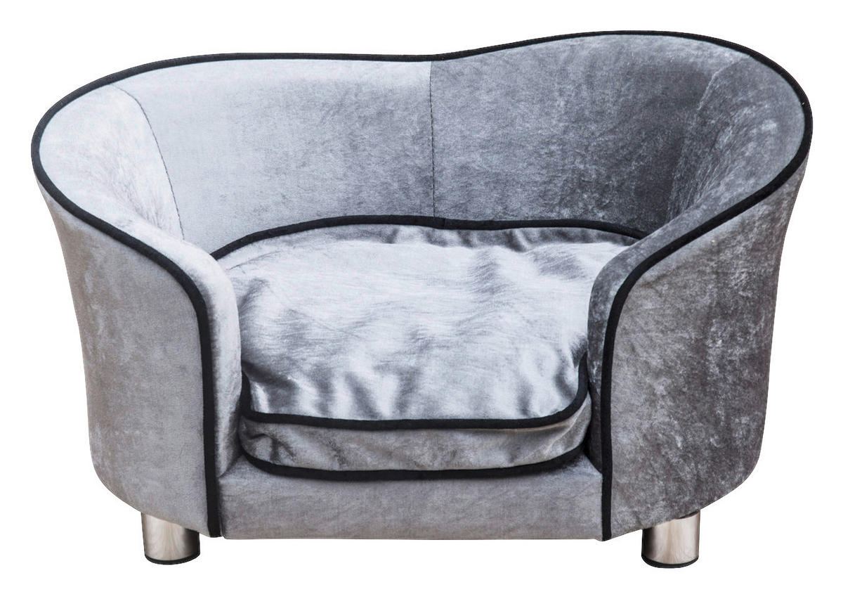 PawHut Hundecouch hellgrau Holz B/H/L: ca. 49x38x69 cm Luxus_Hundecouch - hellgrau (69,00/49,00/38,00cm) - PawHut