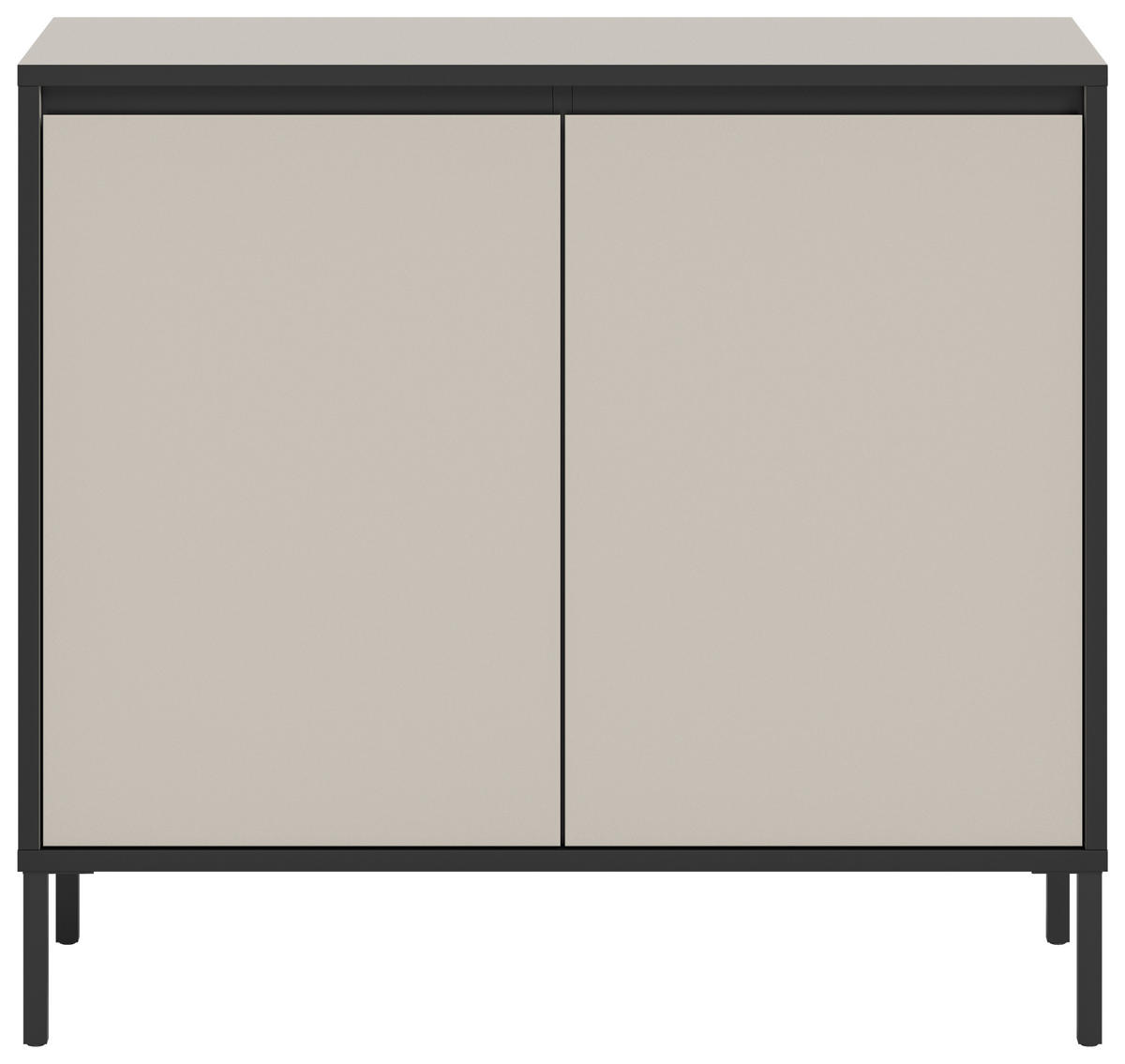 Kommode Tron Kaschmirgrau Nachbildung schwarz B/H/T: ca. 92x83x38 cm Tron - schwarz (92,00/83,00/38,00cm) - xonox.home