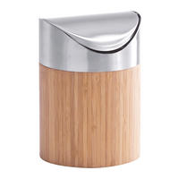 Zeller Tischabfalleimer silber Edelstahl B/H/L: ca. 12x17x12 cm Tischabfalleimer - natur/silber (12,00/12,00/17,00cm) - Zeller
