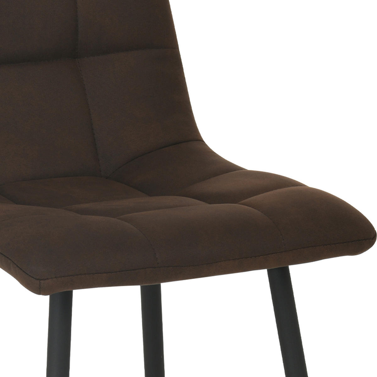 Stuhl Lech braun Microfaser B/H/T: ca. 45x88x53,5 cm Lech - braun/schwarz (45,00/88,00/53,50cm)