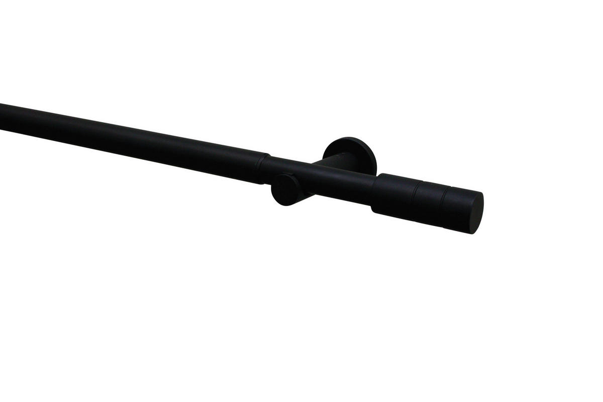 Stilgarnituren Zylinder mattschwarz Metall L: ca. 360 cm ausziehbar von ca. 190 bis 360 cm 1.0 Läufe Zylinder - mattschwarz (360,00cm) - Boviva