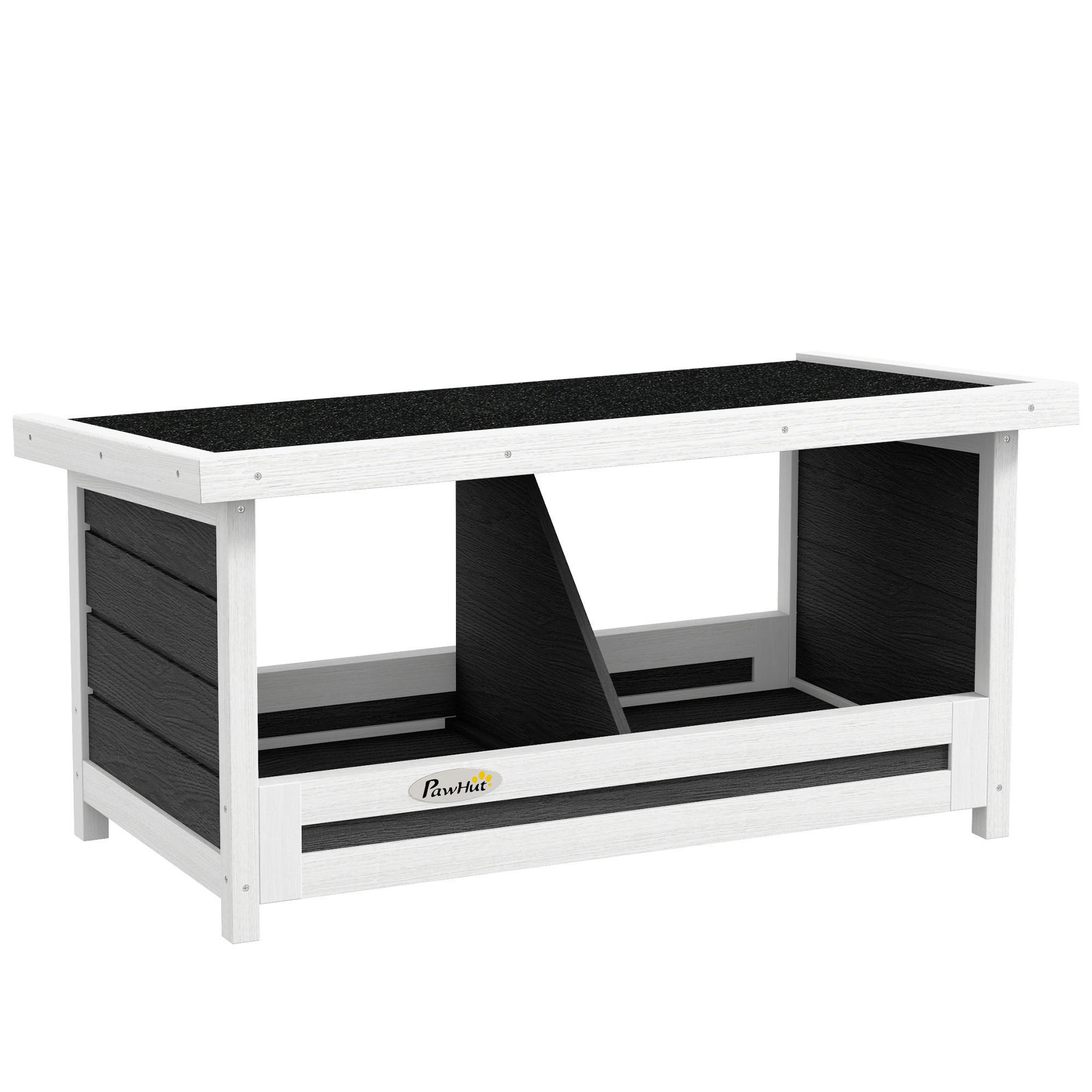 PawHut Hühner-Legenest weiß Holz B/H/L: ca. 37x34x66 cm Hühner-Legenest - weiß/grau (66,00/37,00/34,00cm) - PawHut