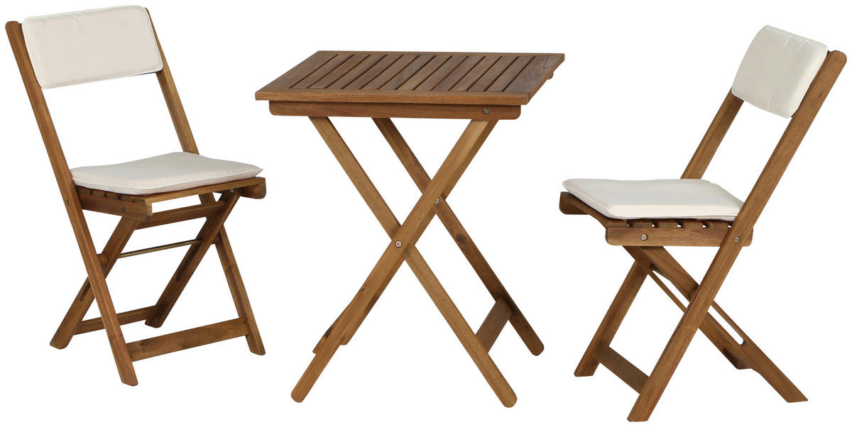 Gardamo Gartenmöbelauflage ALMERIA braun Akazie B/H/L: ca. 60x72x60 cm ALMERIA - braun (60,00/60,00/72,00cm) - Gardamo