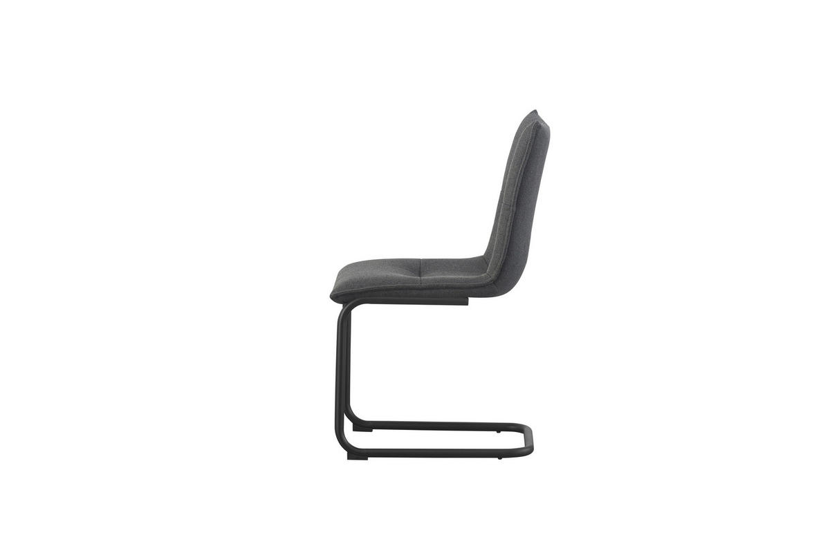 Schwingstuhl SONJA, 2er Set anthrazit schwarz Webstoff B/H/T: ca. 46x89x57 cm SONJA, 2er Set - schwarz/anthrazit (46,00/89,00/57,00cm) - xonox.home