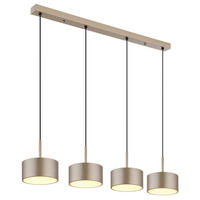 GLOBO LED-Hängeleuchte anthrazit mattschwarz champagner Kunststoff Metall B/H/L: ca. 15x150x86 cm 1.0 Brennstellen RAYMOND - champagner/mattschwarz (86,00/15,00/150,00cm) - GLOBO