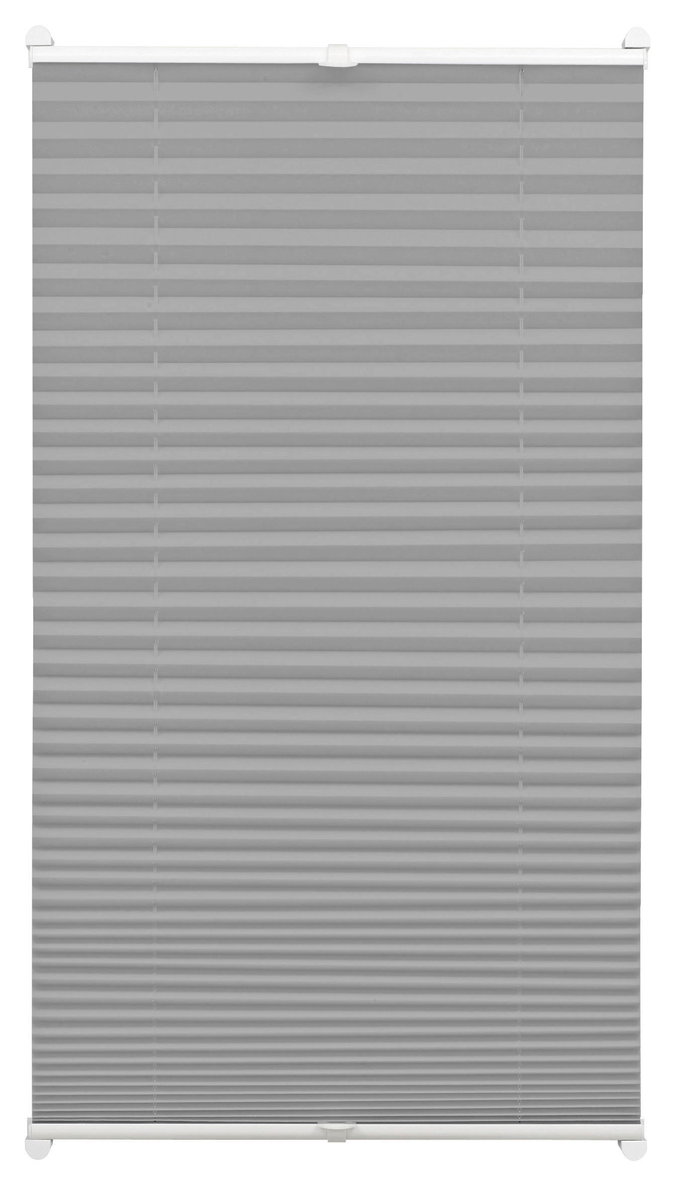 Spannplissee silber B/L: ca. 40x130 cm Plissee-uni_TL - silber (40,00/130,00cm) - Boviva
