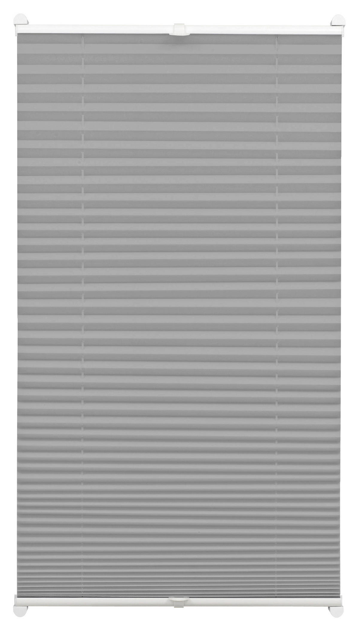 Spannplissee silber B/L: ca. 60x210 cm Plissee-uni_TL - silber (60,00/210,00cm) - Boviva