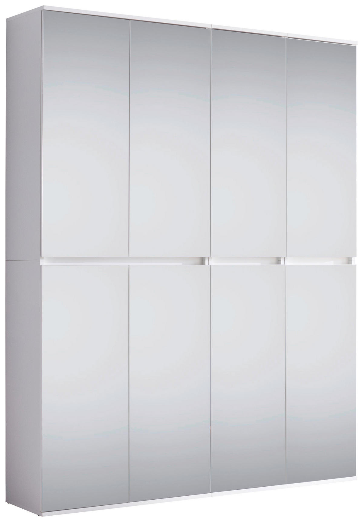 Garderobenschrank Mirror weiß B/H/T: ca. 148x191x34 cm Mirror - weiß (148,00/191,00/34,00cm) - Trendteam