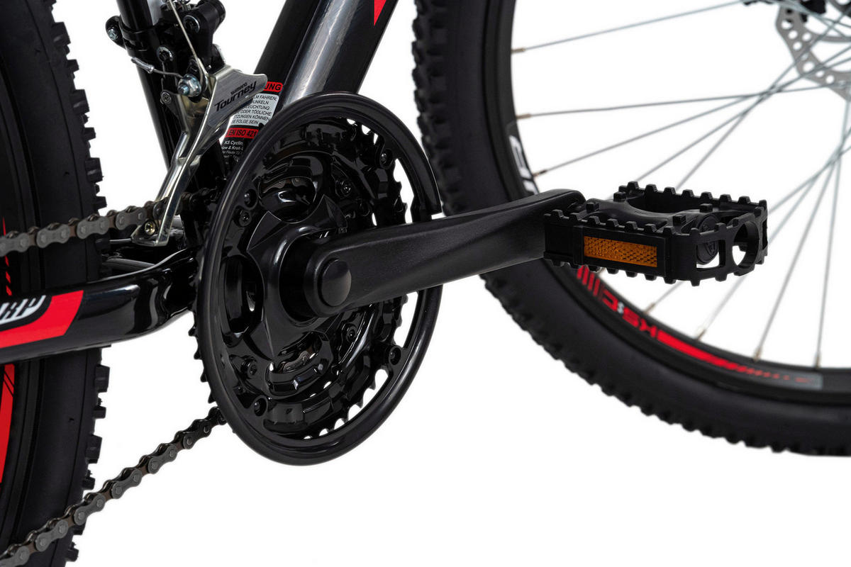 KS-Cycling Mountain-Bike Hardtail Sharp schwarz ca. 26 Zoll Sharp - rot/schwarz (46,00cm) - KS-Cycling