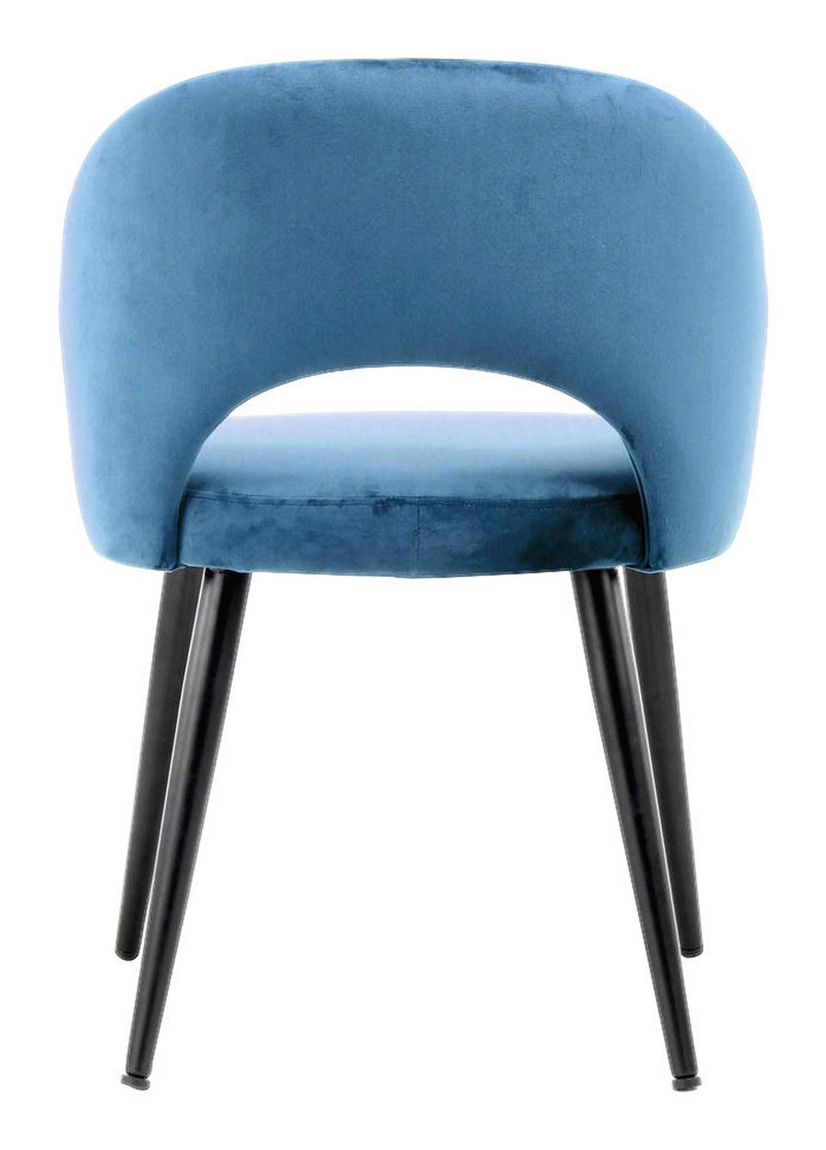 Stuhl Joris 100 2er blau Microfaser B/H/T: ca. 55x77x58 cm Joris 100 2er - blau/schwarz (55,00/77,00/58,00cm) - 360 Living