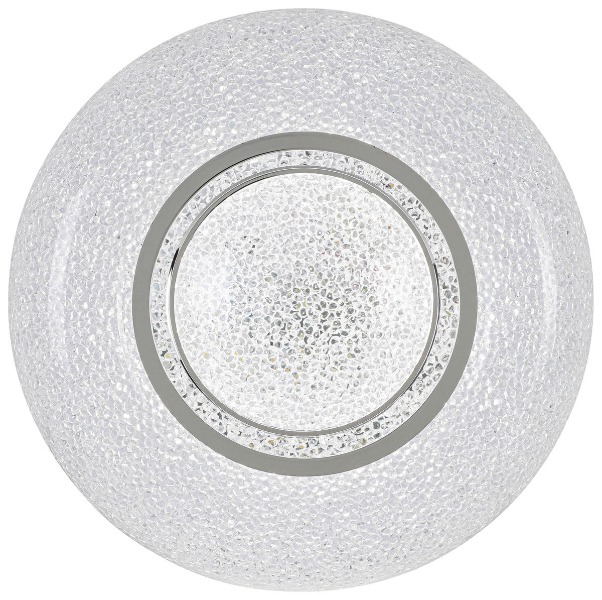 Nolo LED Deckenleuchte weiß Chrom Kunststoff Metall B/H/L: ca. 38x8x38 cm null 1 Brennstellen LED-Deckenleuchte_Andrea - weiß/Chrom (38,00/38,00/8,00cm) - Nolo