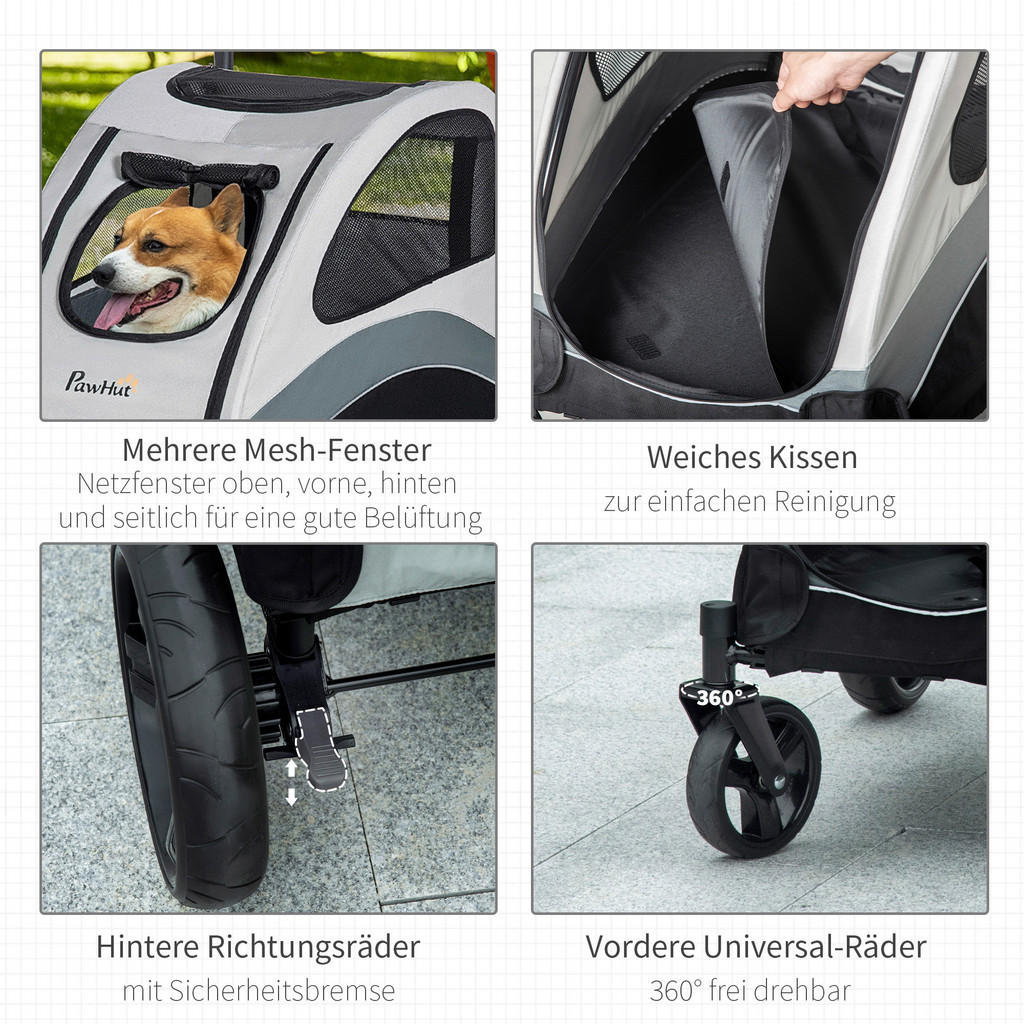 Thumbnail - PawHut Hunde-Zubehör schwarz Polyester B/H/L: ca. 67x107x102 cm