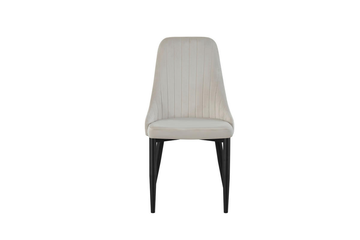 Stuhl CLAUDIA, 2er Set creme schwarz B/H/T: ca. 44x88x58 cm CLAUDIA, 2er Set - creme/schwarz (44,00/88,00/58,00cm) - xonox.home