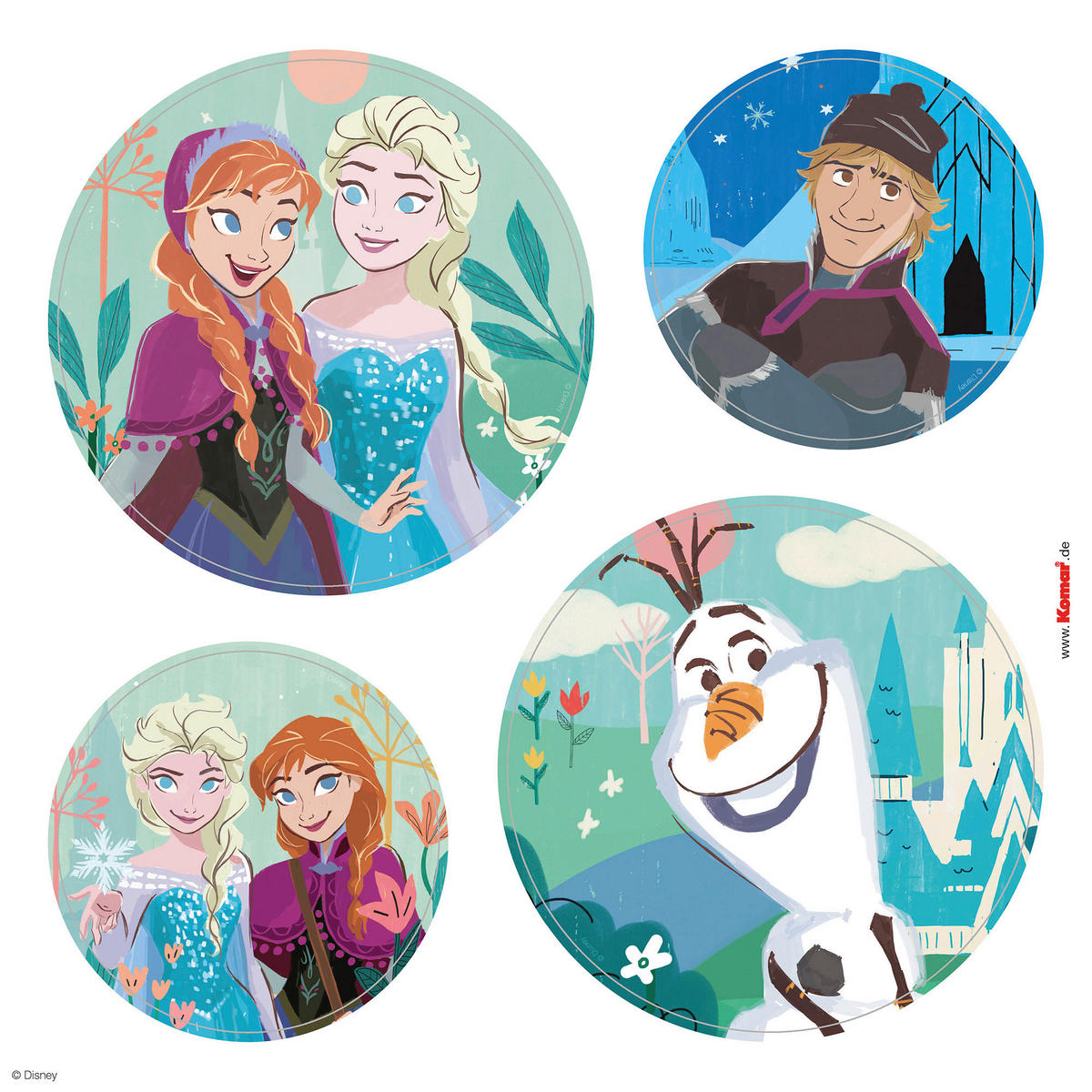 Komar Fenstersticker Frozen Royal  Frozen Royal B/L: ca. 30x30 cm Frozen Royal - (30,00/30,00cm) - Komar