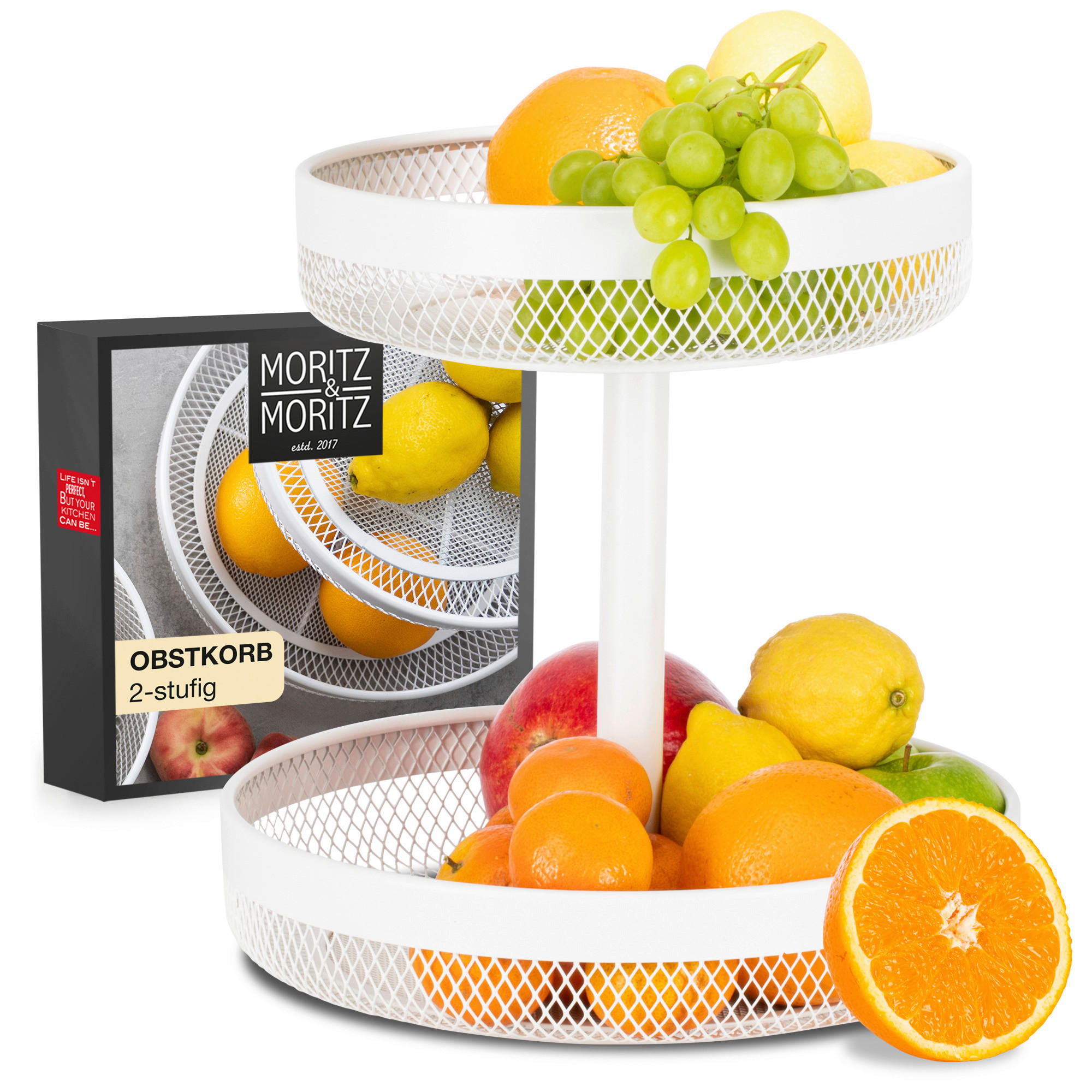 Moritz & Moritz Etagere weiß Metall H: ca. 30 cm günstig online kaufen