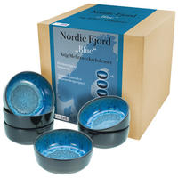CreaTable Schalen-Set Nordic Fjord Blue blau Steinzeug D: ca. 15,5 cm Nordic Fjord Blue - blau (15,50cm) - CreaTable