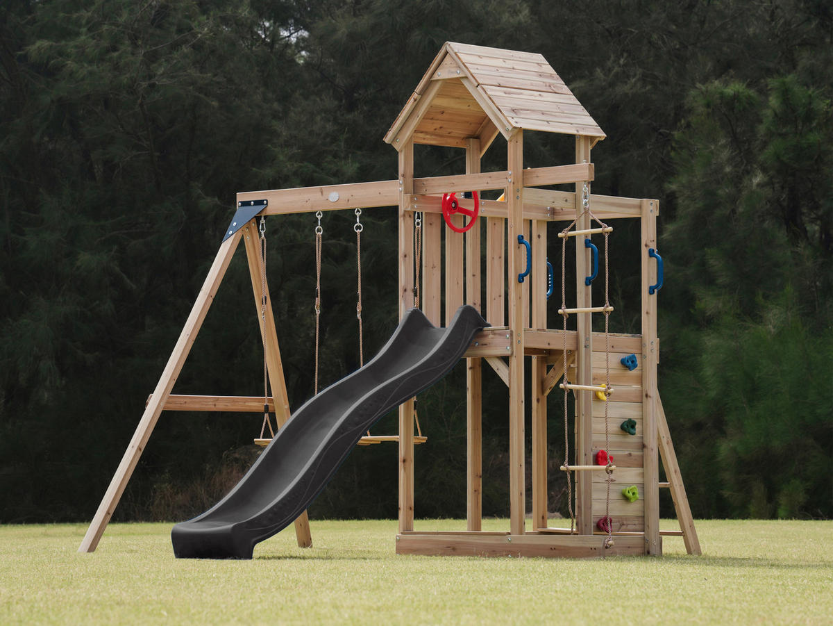 AXI Spielturm Moos braun B/H/L: ca. 342x267x375 cm Moos - braun/grau (375,00/342,00/267,00cm) - AXI