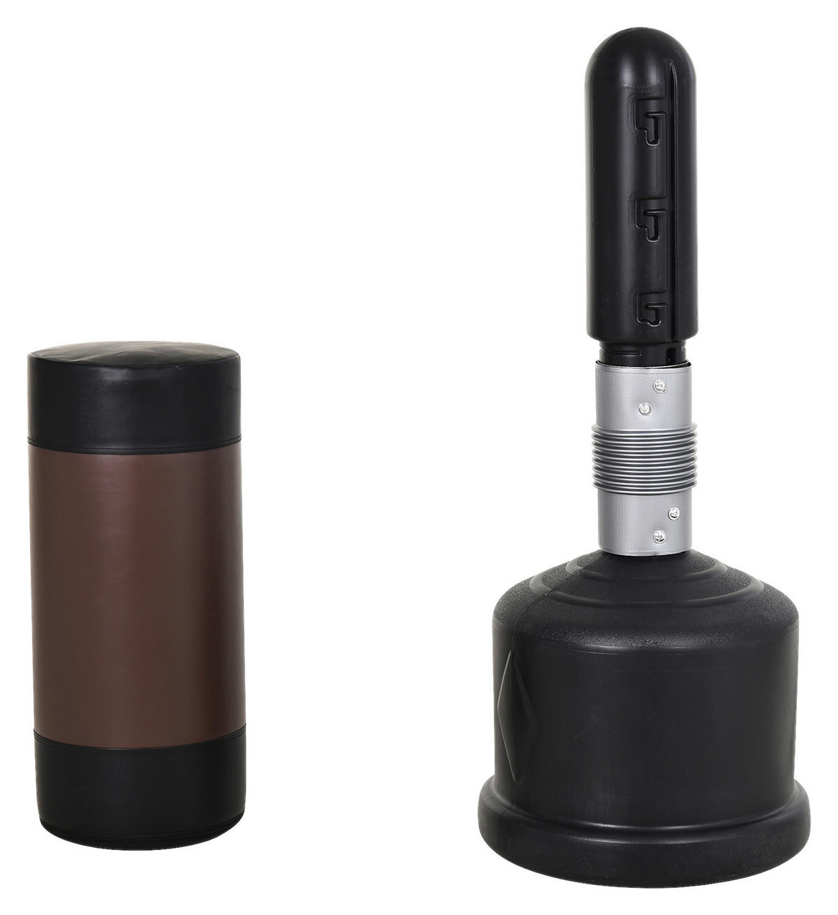 HOMCOM Standboxsack schwarz Kunstleder H/D: ca. 185x56 cm Standboxsack - schwarz (56,00/185,00cm) - HOMCOM