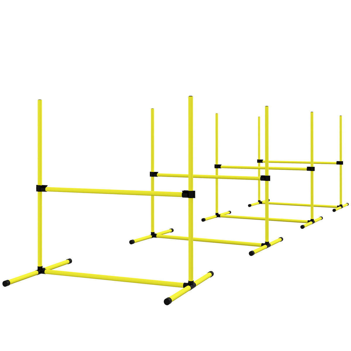PawHut Hunde-Agility-Set gelb Kunststoff B/H/L: ca. 65x94x99 cm Hunde-Agility-Set - gelb (99,00/65,00/94,00cm) - PawHut