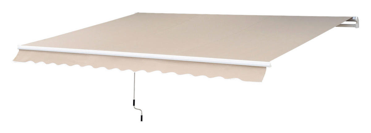 Outsunny Alu-Gelenkarmmarkise creme B/H/L: ca. 450x0,3x300 cm Alu-Gelenkarmmarkise - creme (300,00/450,00/0,30cm) - Outsunny