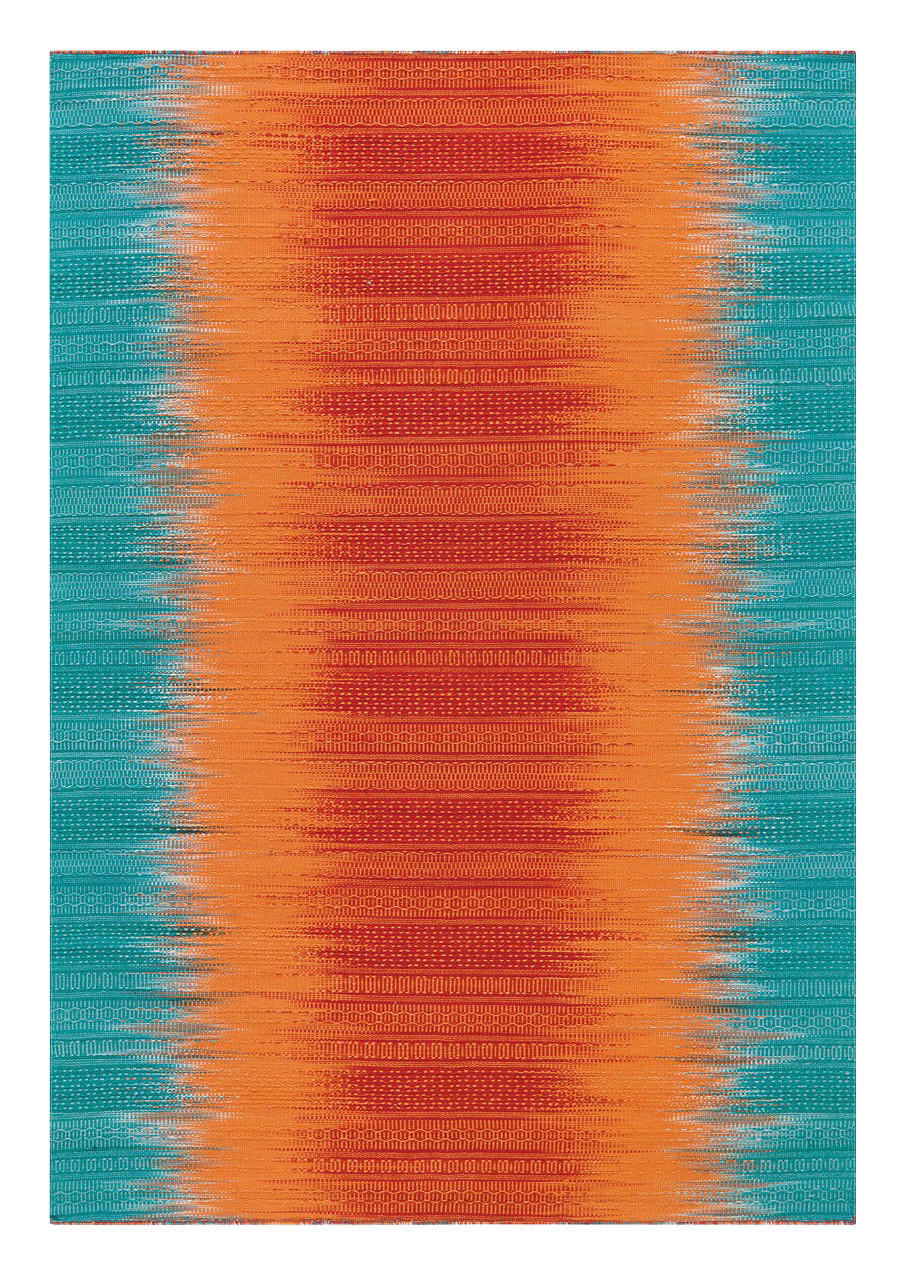 Arte Espina Outdoorteppich Sunset 8070 blau B/L: ca. 90x160 cm Sunset 8070 - blau/orange (90,00/160,00cm) - Arte Espina