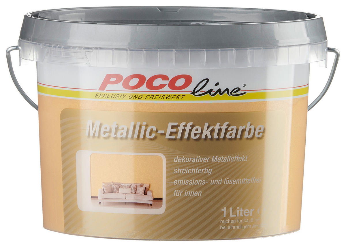 POCOline Effekt-Farbe gold ca. 1 l Effekt-Farbe_Metallic 1l - gold (1,00l) - POCOline