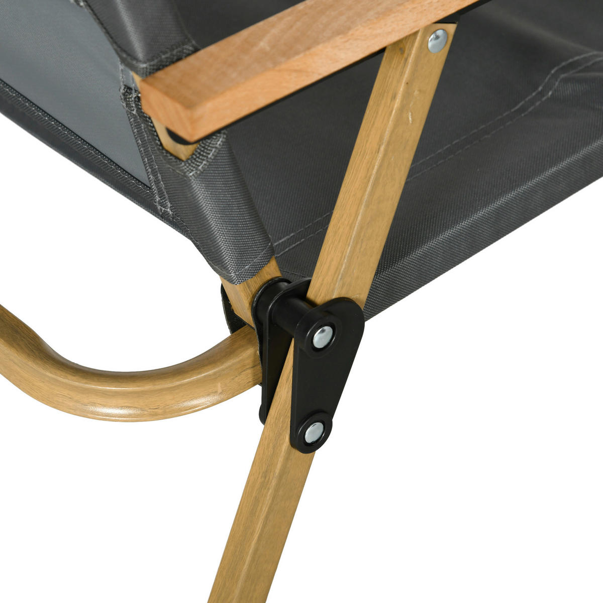 Outsunny Campinstuhl 2er Set dunkelgrau Stoff B/H/L: ca. 59x78x54 cm Campingstuhl 2er Set - dunkelgrau (54,00/59,00/78,00cm) - Outsunny