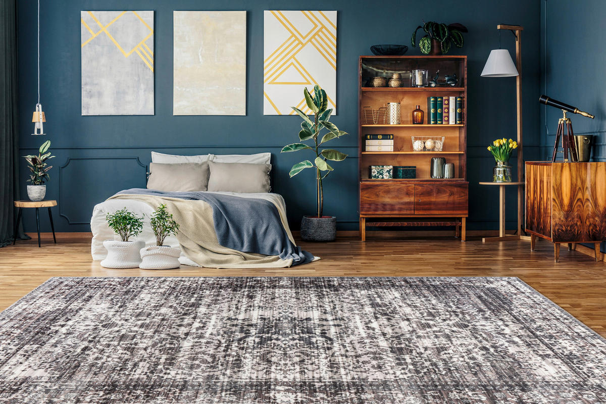 360Living Teppich Saphira grau B/L: ca. 120x170 cm Saphira - grau (120,00/170,00cm) - 360Living