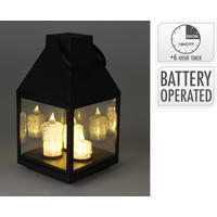Laterne schwarz LED-Laterne - schwarz