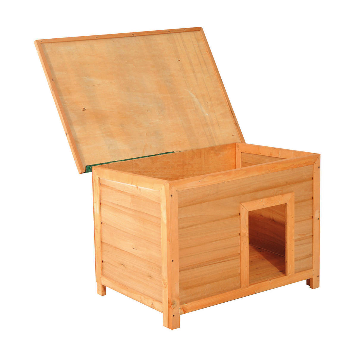 PawHut Hundehaus Hundehaus - natur/grün (85,00/58,00/58,00cm) - PawHut