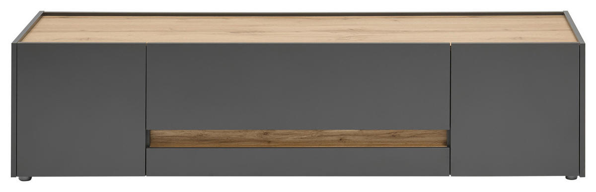 TV-Lowboard City Eiche Wotan Nachbildung anthrazit B/H/T: ca. 170x40x45 cm City - Eiche/anthrazit (170,00/40,00/45,00cm)