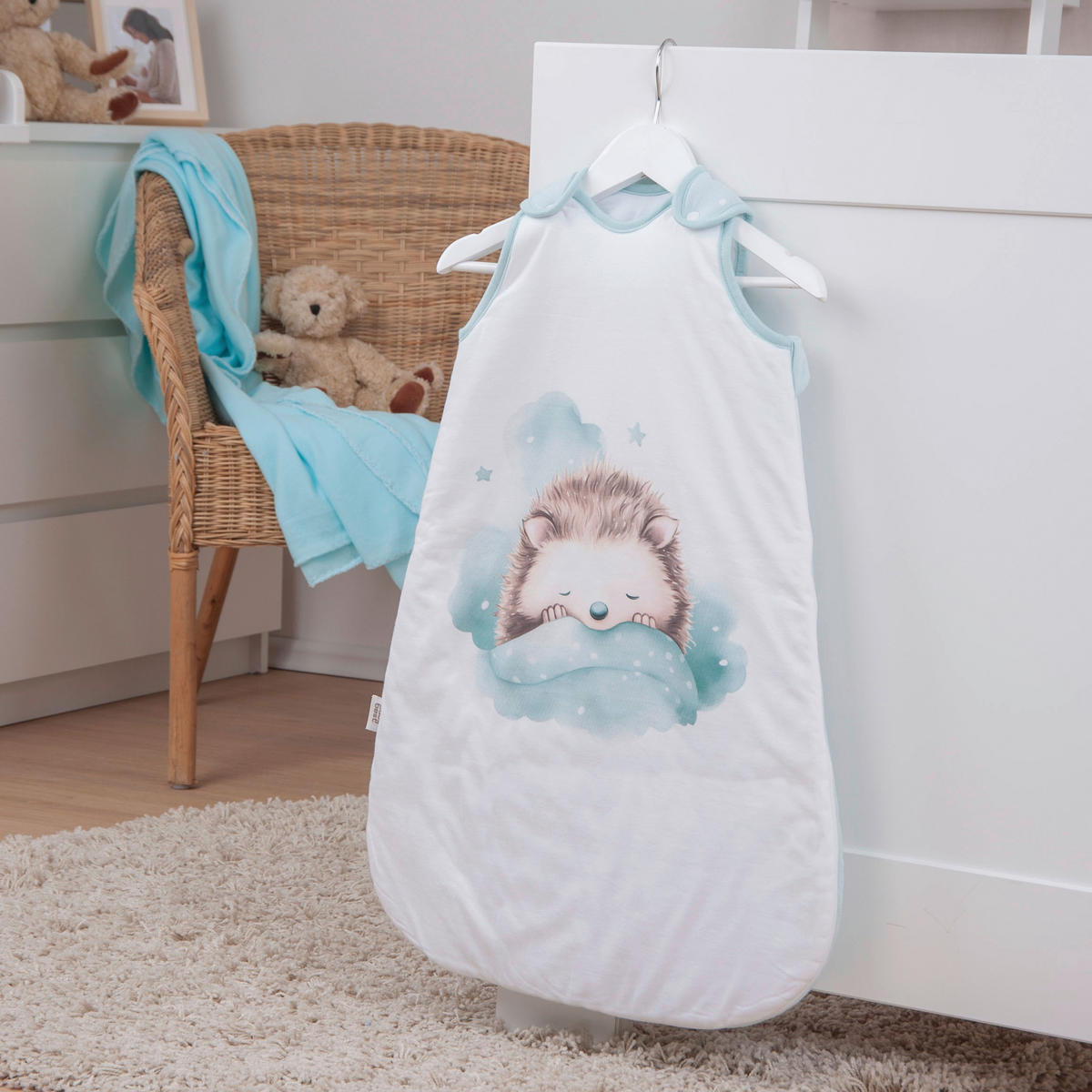 babybest Baby-Schlafsack B/L: ca. 45x70 cm Baby-Schlafsack Kleiner Igel - braun/weiß (45,00/70,00cm) - babybest