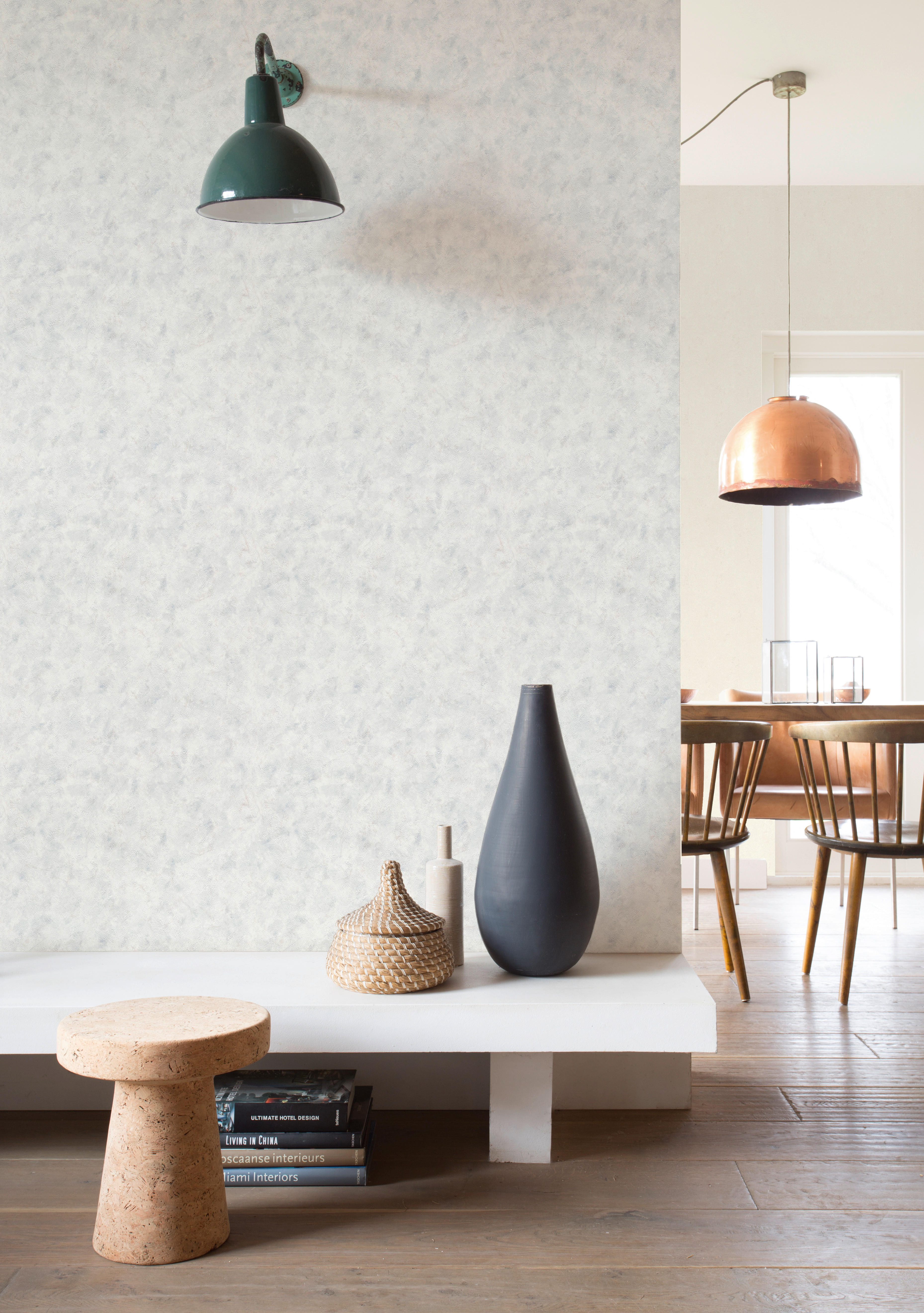 Papiertapete Struktur beige hellblau B/L: ca. 53x1005 cm Papiertapete_218022 - beige/hellblau (53,00/1005,00cm)