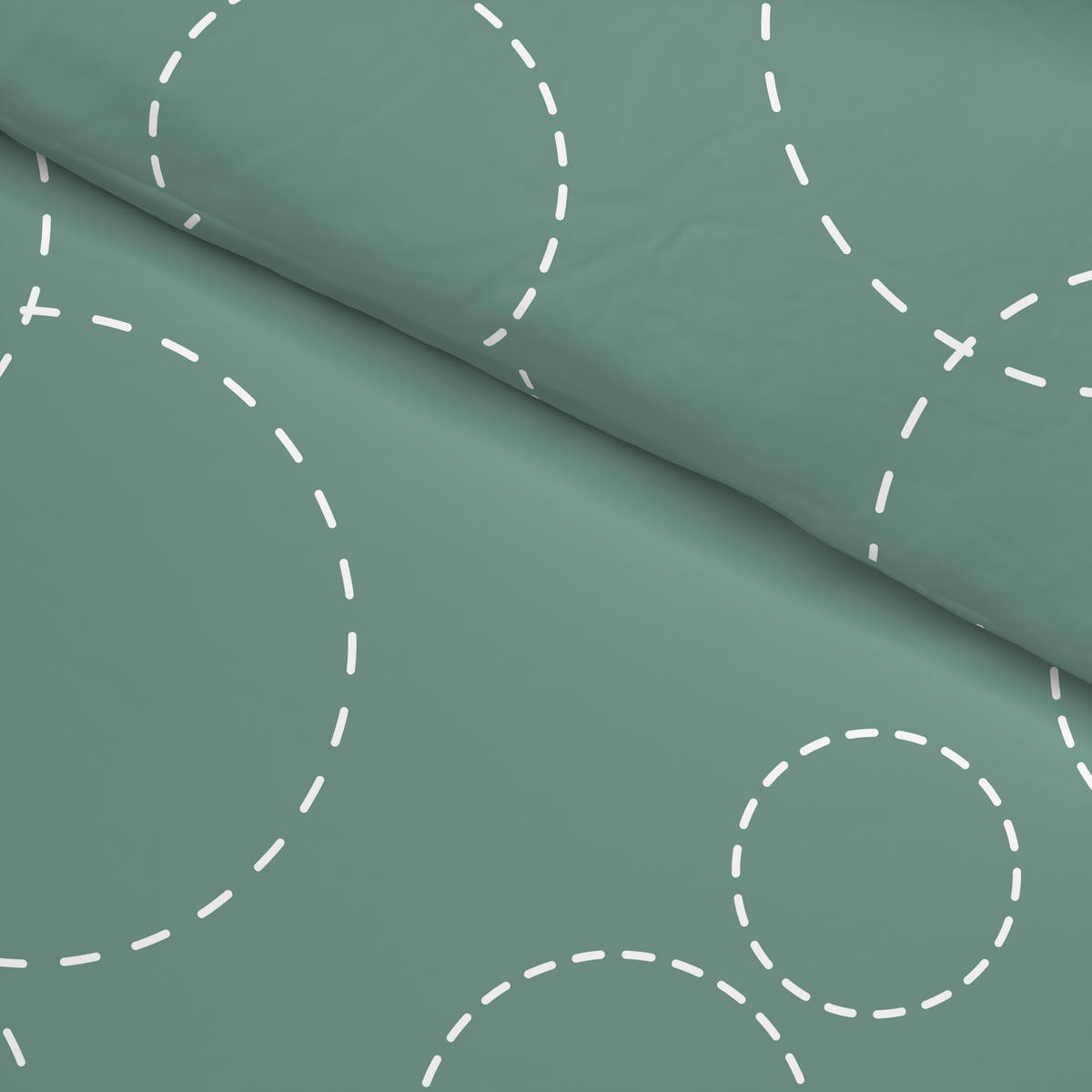 Microfaser Bettwäsche Bettwäsche_Microfaser Kreise mint - mint (135,00/200,00cm) - Sensation