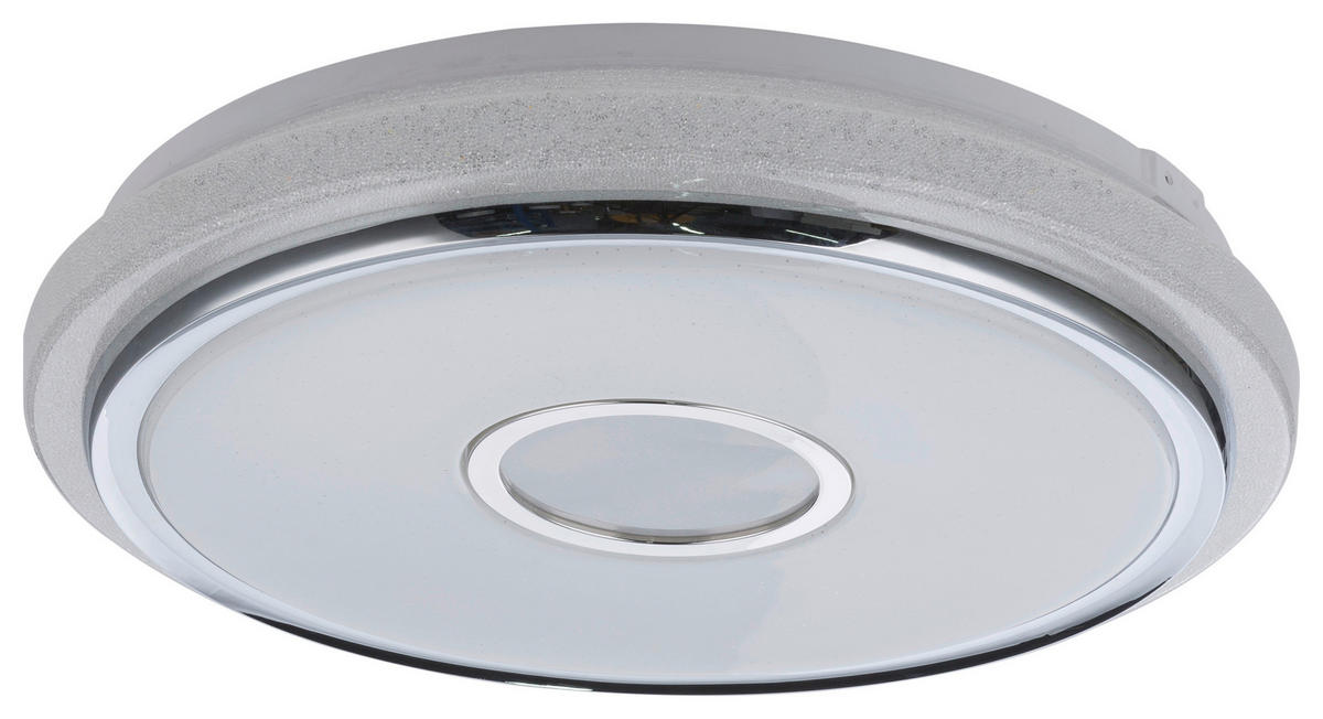 GLOBO Deckenleuchte DANI 48389-40 weiß Chrom Kunststoff H/D: ca. 9x50 cm LED-Deckenleuchte_CCT_Dani - weiß/Chrom (50,00/9,00cm) - GLOBO