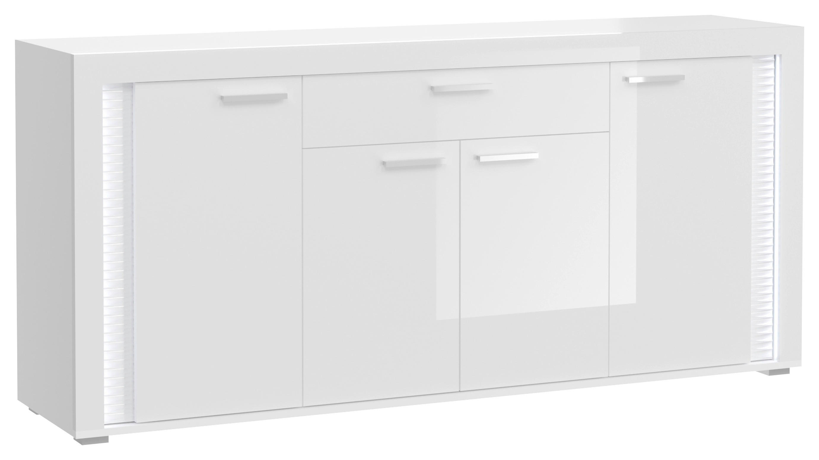 Sideboard Skylight weiß weiß Hochglanz B/H/T: ca. 182x84x42 cm Skylight - weiß (182,00/84,00/42,00cm)