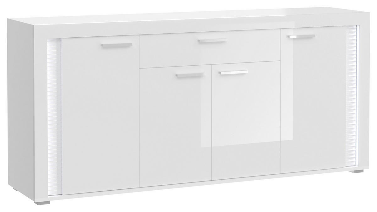 Sideboard Skylight weiß weiß Hochglanz B/H/T: ca. 182x84x42 cm Skylight - weiß (182,00/84,00/42,00cm)