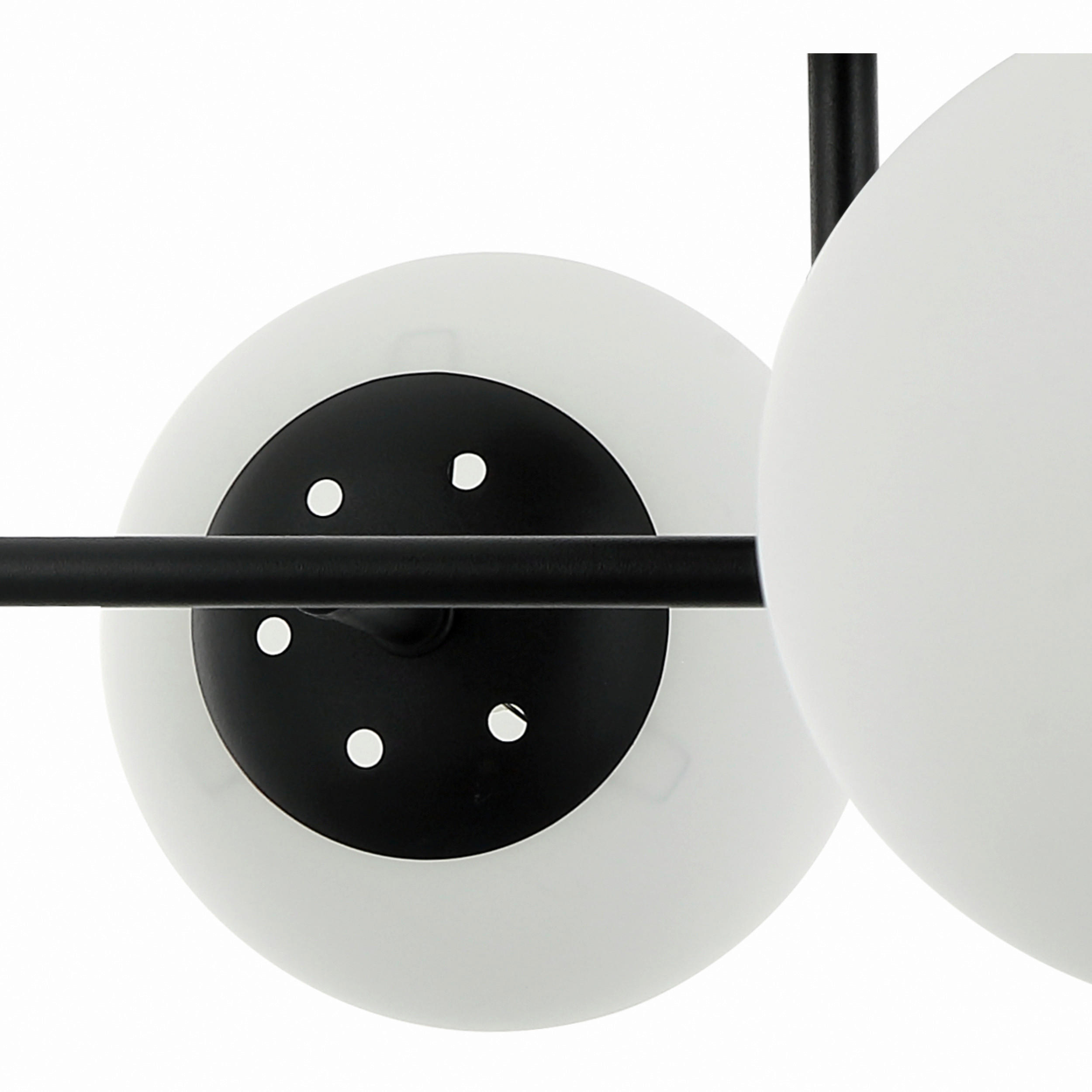 Thumbnail - Lamkur Deckenleuchte schwarz Glas Stahl B/H/L: ca. 19x44x61 cm E14 4 Brennstellen