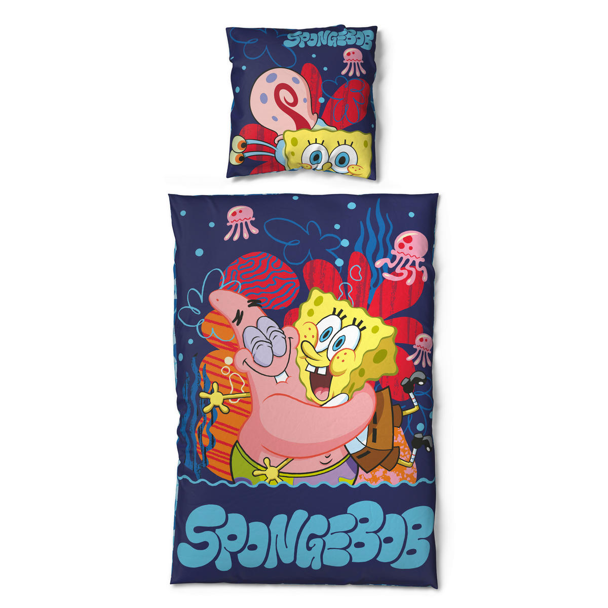 Microfaser Bettwäsche Bettwäsche Spongebob 135x200 - bunt (135,00/200,00cm) - Spongebob