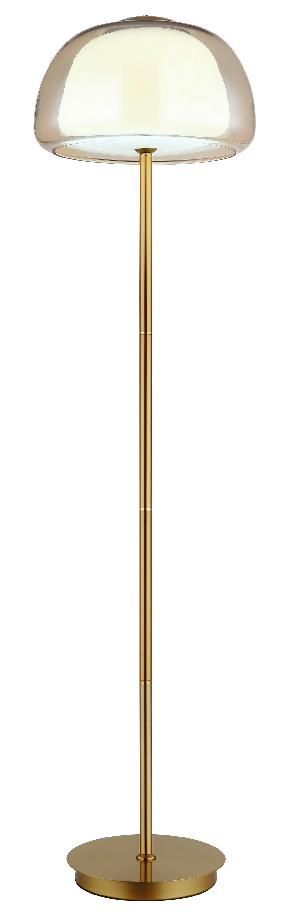 GLOBO Stehleuchte gold Metall Glas B/H/L: ca. 44x37x44 cm Stehleuchte-Avila - gold (44,00/44,00/37,00cm) - GLOBO